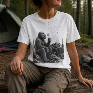 Bigfoot Dandelion Wish Nature T-Shirt - The Mystical Moon