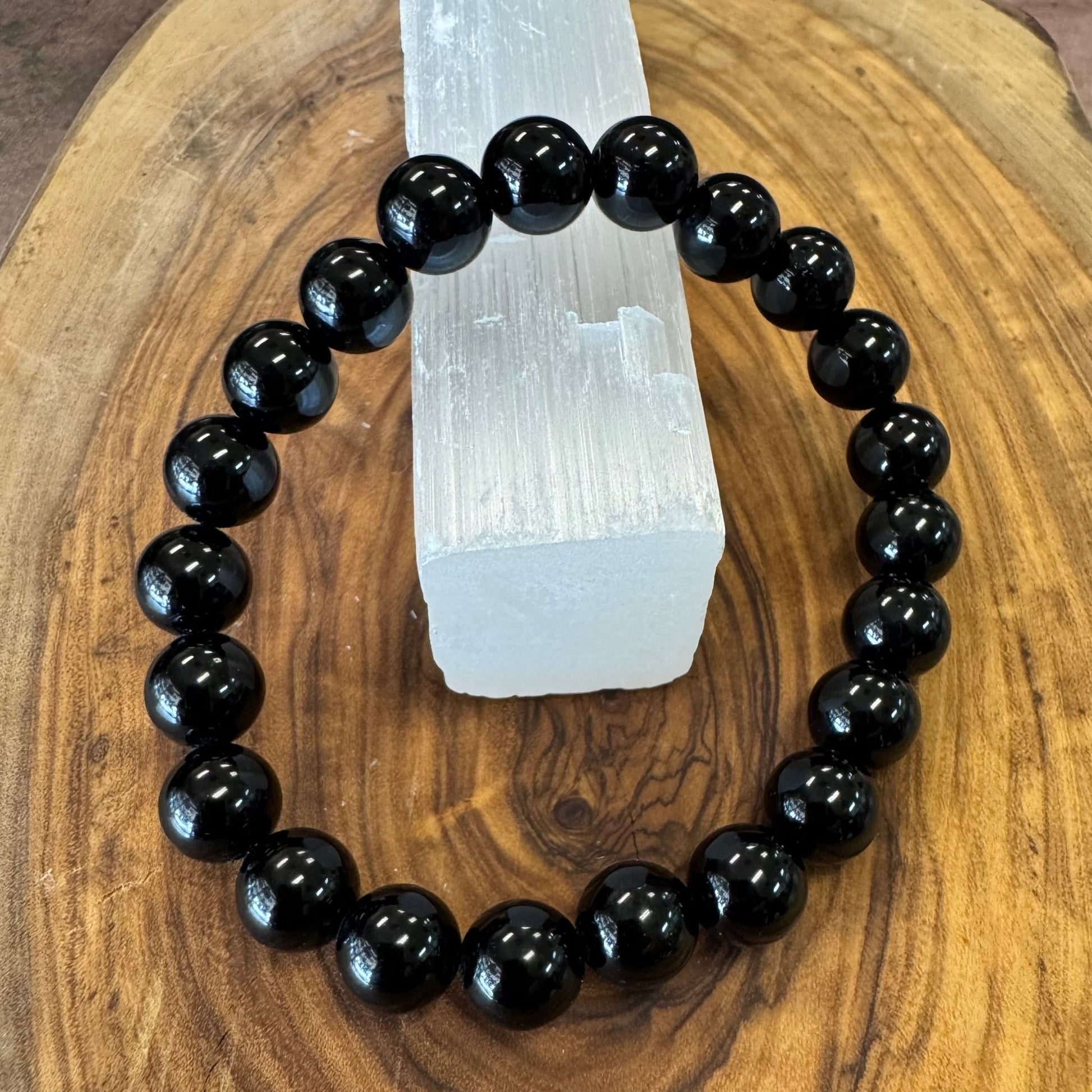 Black Obsidian Beaded 8mm Bracelet - The Mystical Moon Online Store