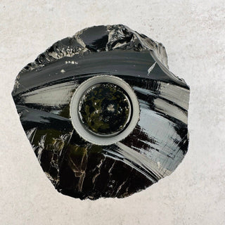 Black Obsidian Votive Tea Light Candle Holder - The Mystical Moon Online Store