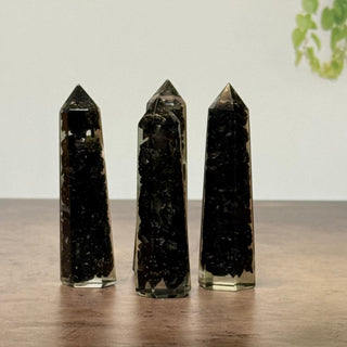 Black Tourmaline Orgonite Tower - The Mystical Moon