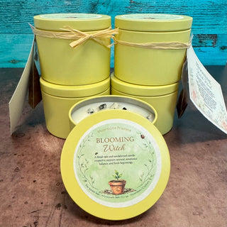 Blooming Witch Candle with Moonstone and Seeds - The Mystical Moon Online Store