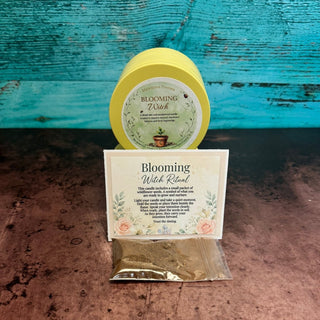 Blooming Witch Candle with Moonstone and Seeds - The Mystical Moon Online Store