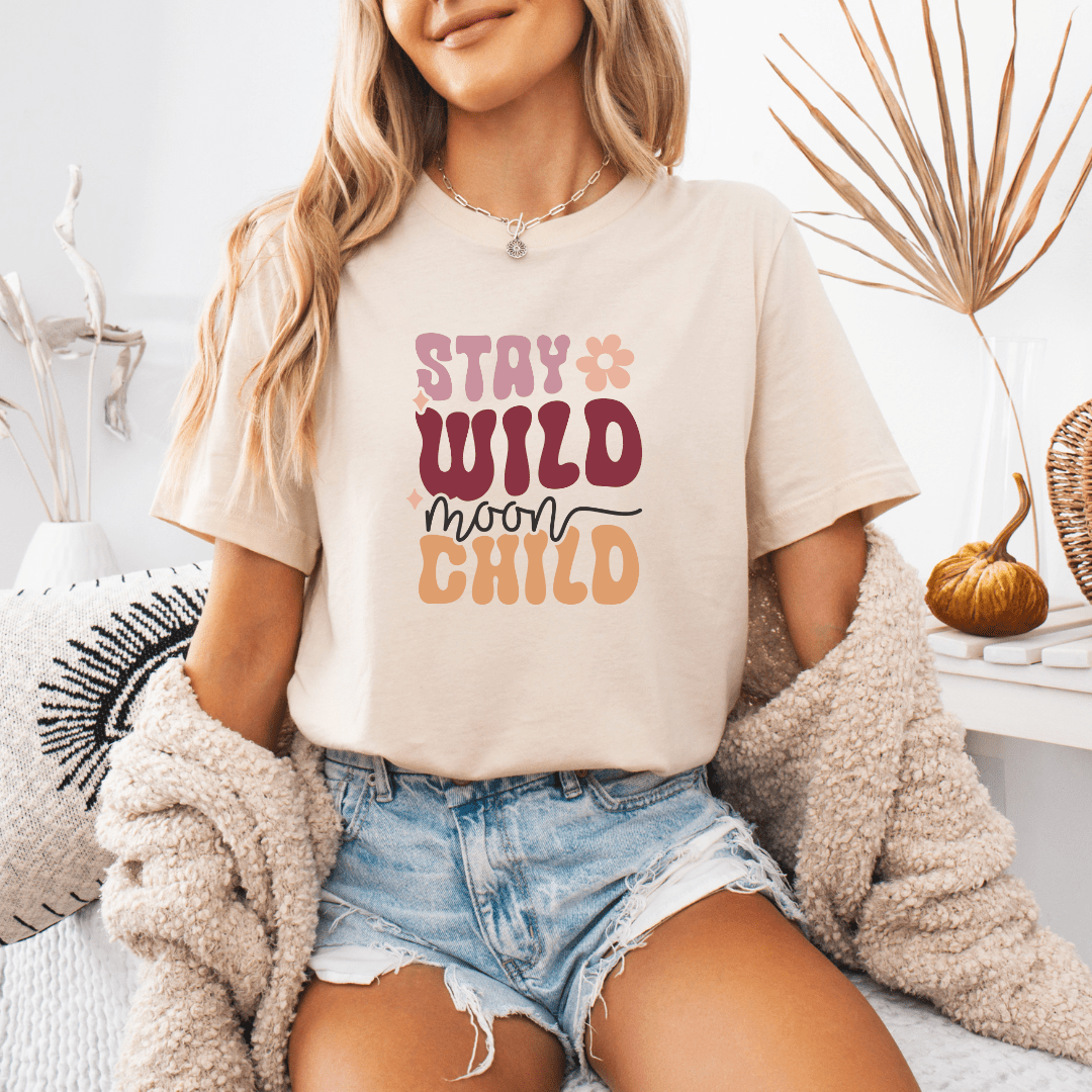 Boho Moon Child T-Shirt - The Mystical Moon Online Store