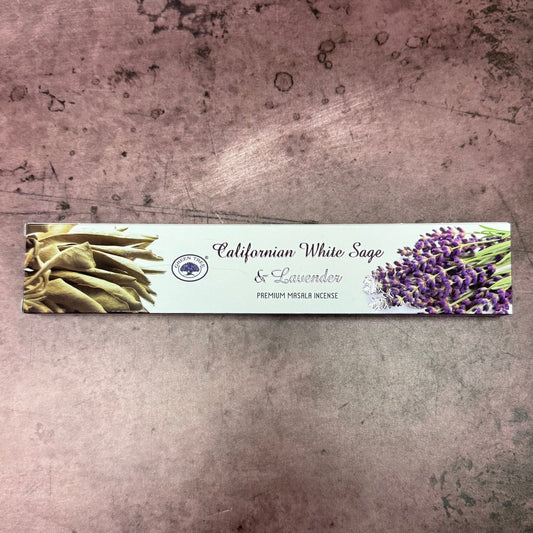 Californian White Sage and Lavender Incense Sticks – Premium Masala, 15g - The Mystical Moon Online Store