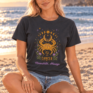 Cancer Moonchild, Always Zodiac Tee - The Mystical Moon