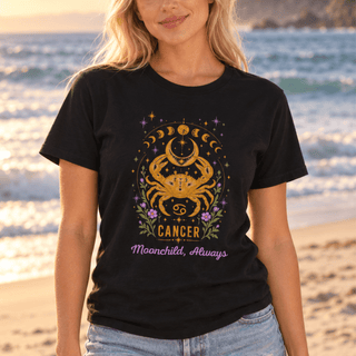 Cancer Moonchild, Always Zodiac Tee - The Mystical Moon