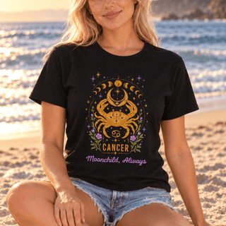 Cancer Moonchild, Always Zodiac Tee - The Mystical Moon