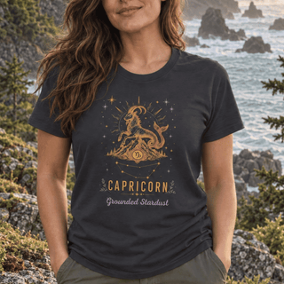 Capricorn Grounded Stardust Zodiac Tee - The Mystical Moon