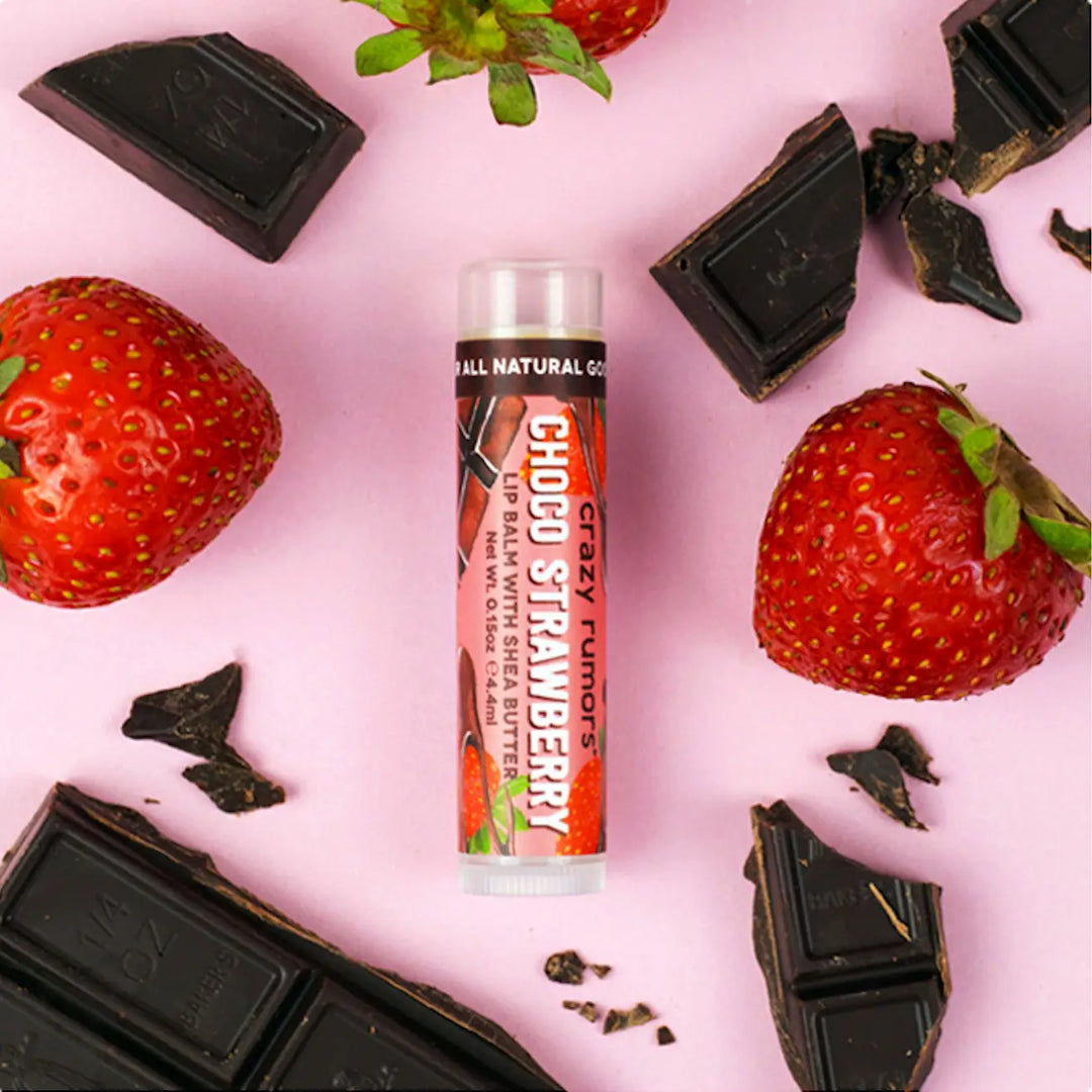 Choco strawberry lip balm