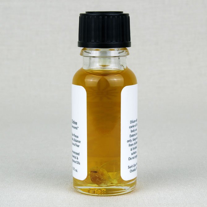 Back of Citrine Essential oil by Sun's Eye