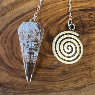Clear Quartz Spiral Pendulum - The Mystical Moon Online Store