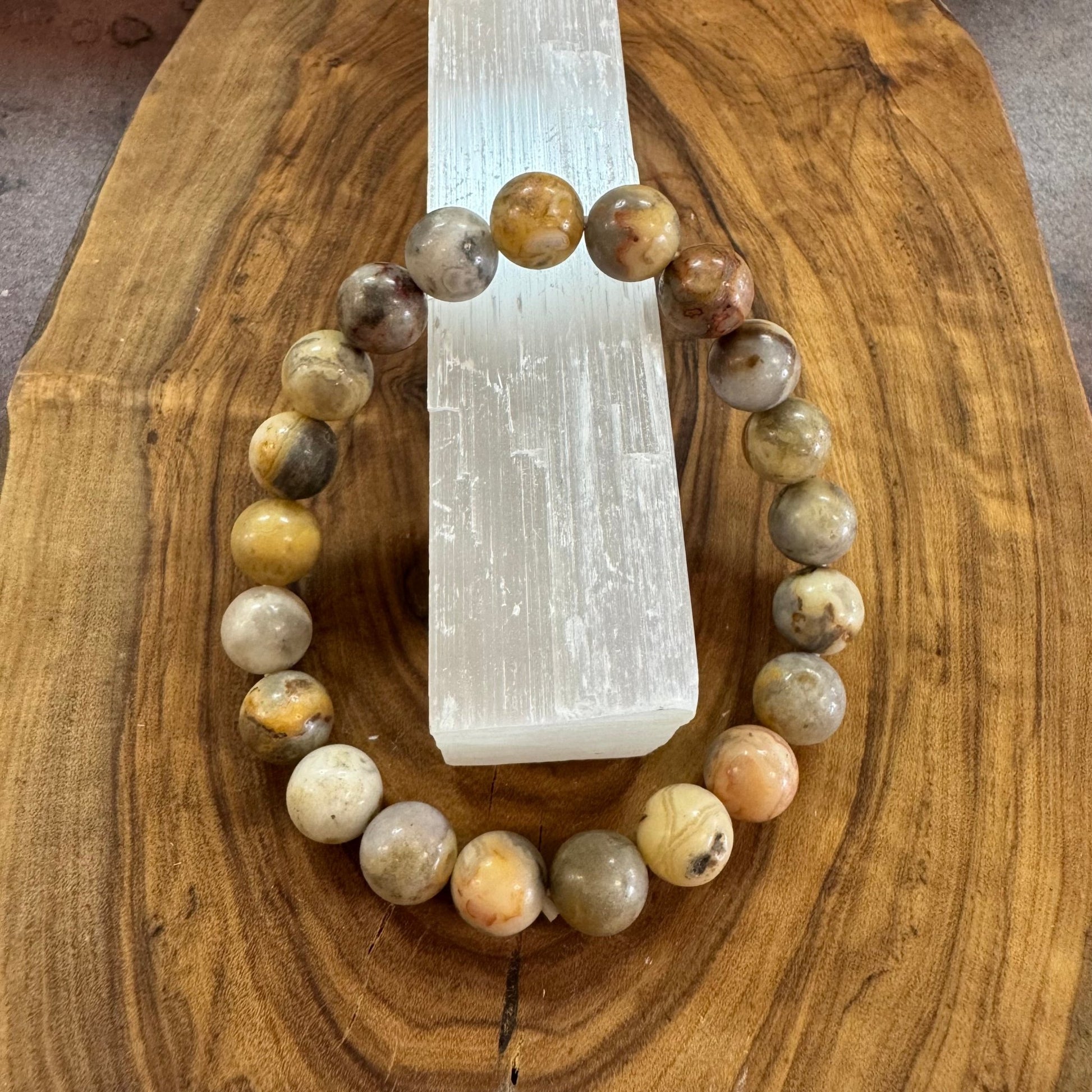 Crazy Lace Agate Beaded Bracelet 8mm - The Mystical Moon Online Store