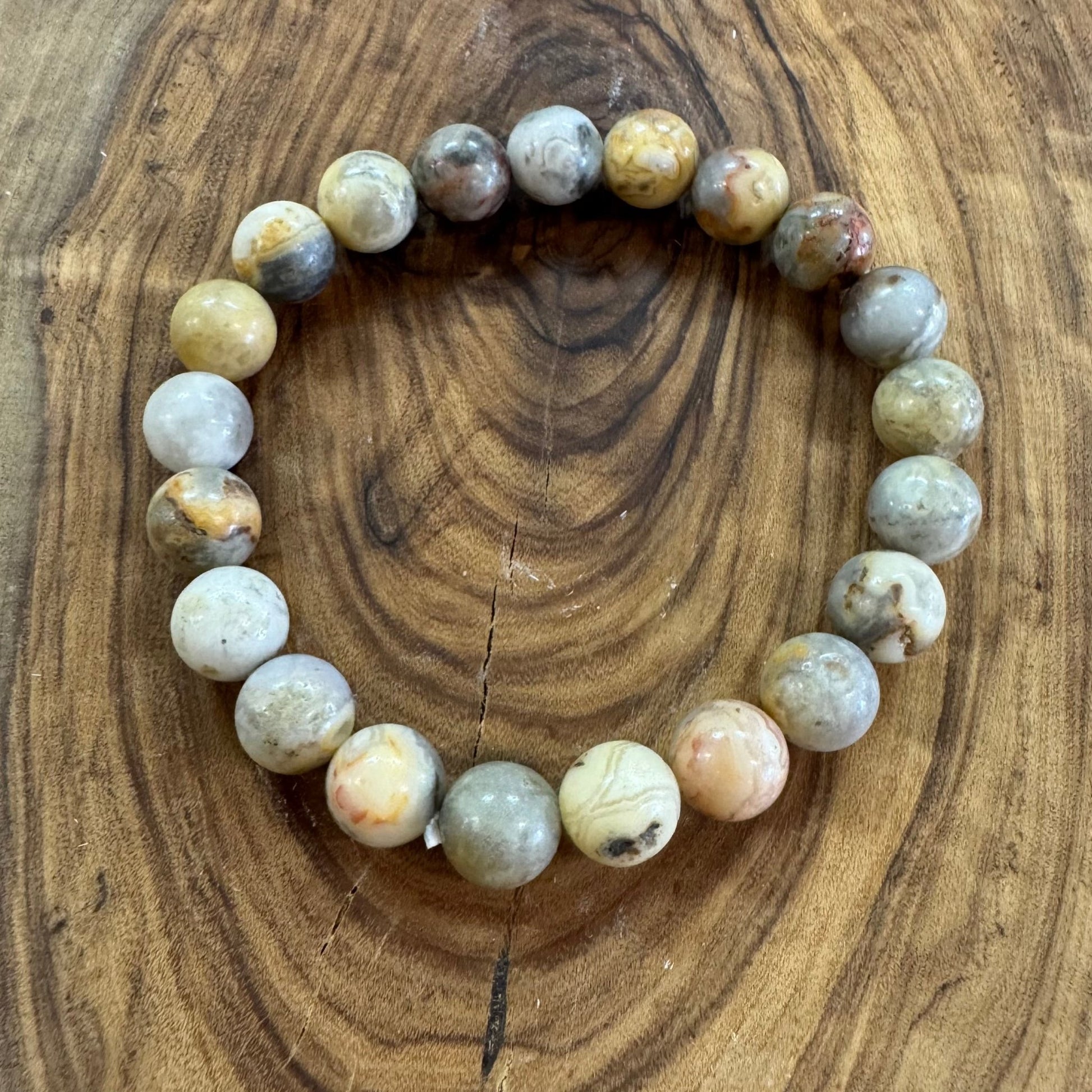 Crazy Lace Agate Beaded Bracelet 8mm - The Mystical Moon Online Store