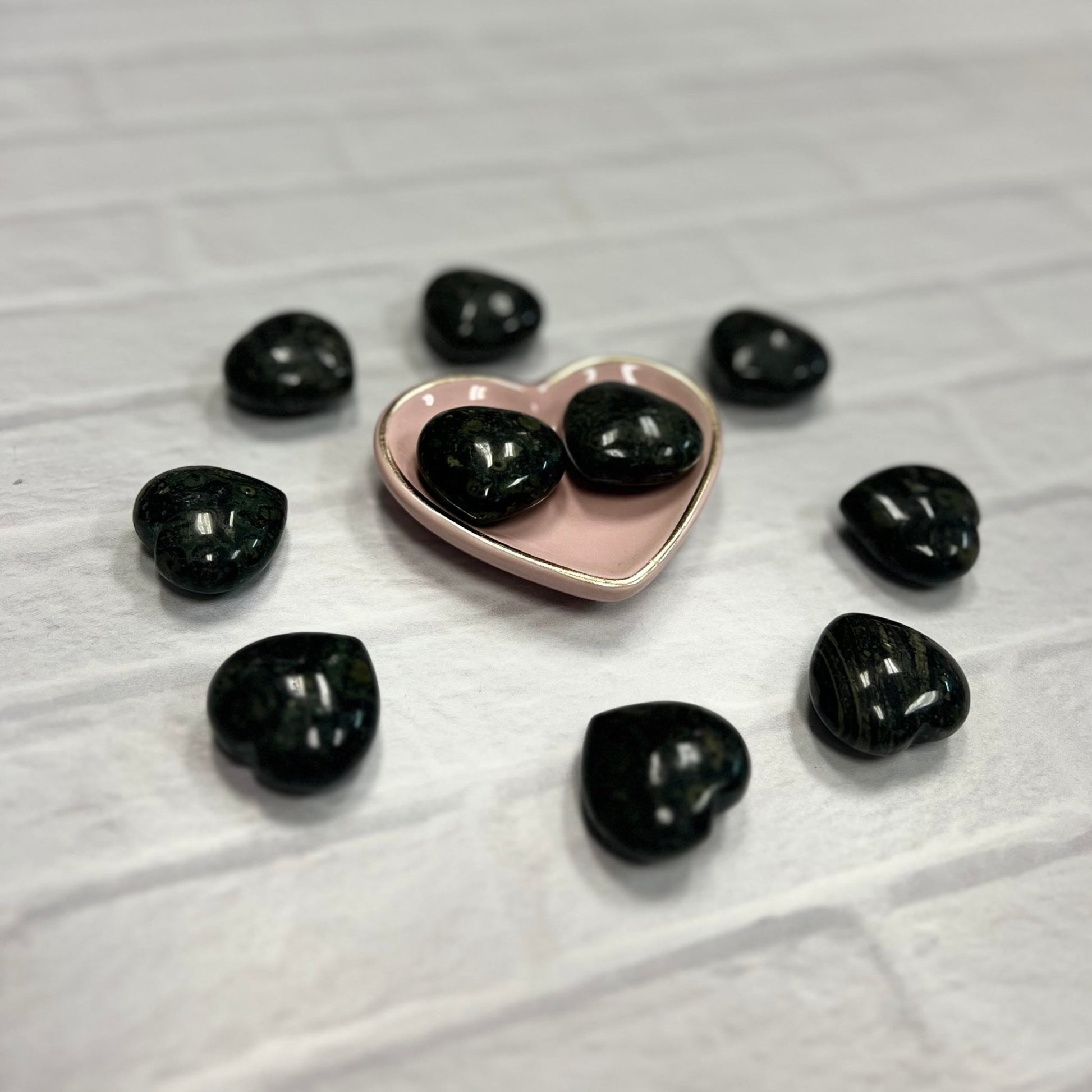 Crocodile Jasper Tumbled 30mm Heart - The Mystical Moon Online Store