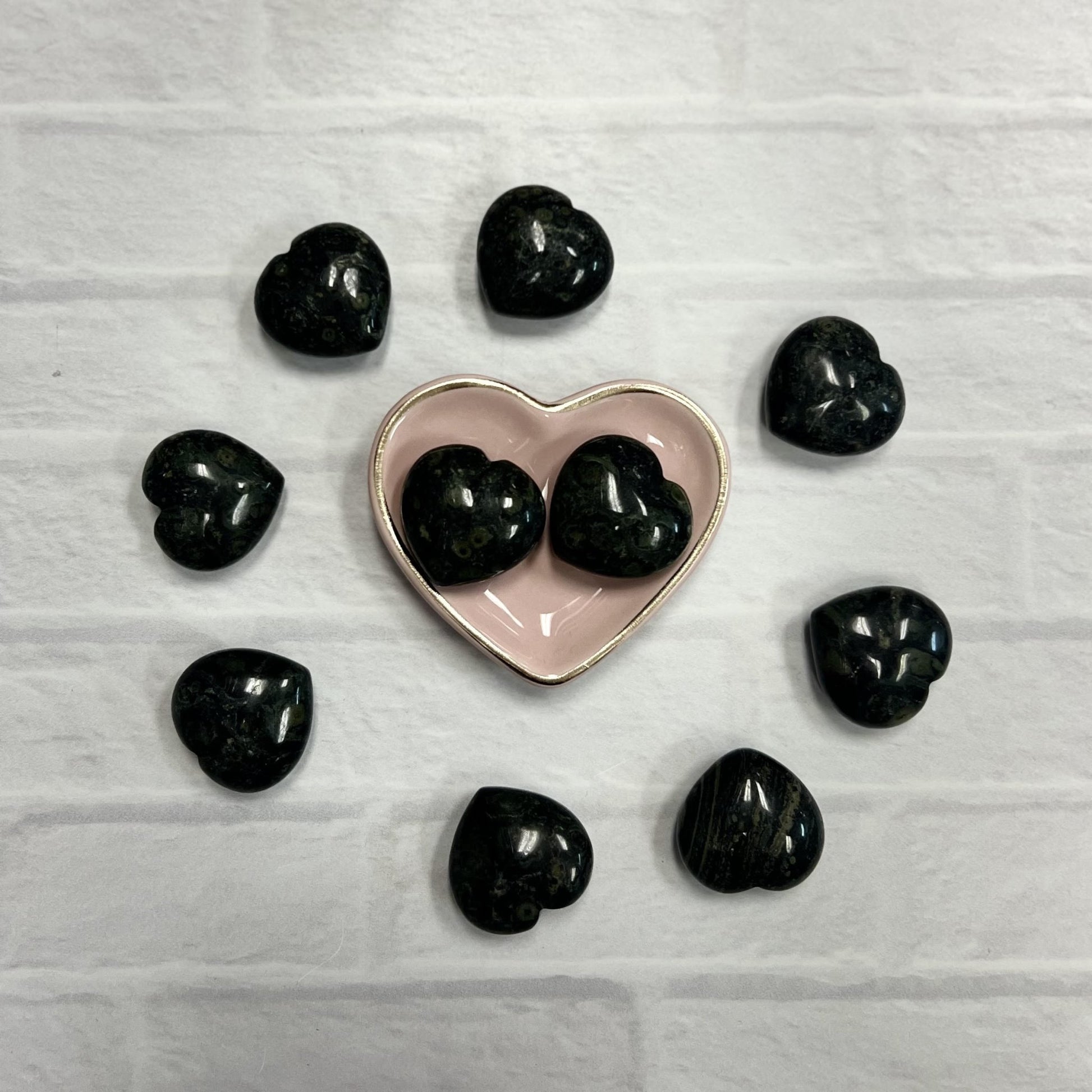 Crocodile Jasper Tumbled 30mm Heart - The Mystical Moon Online Store