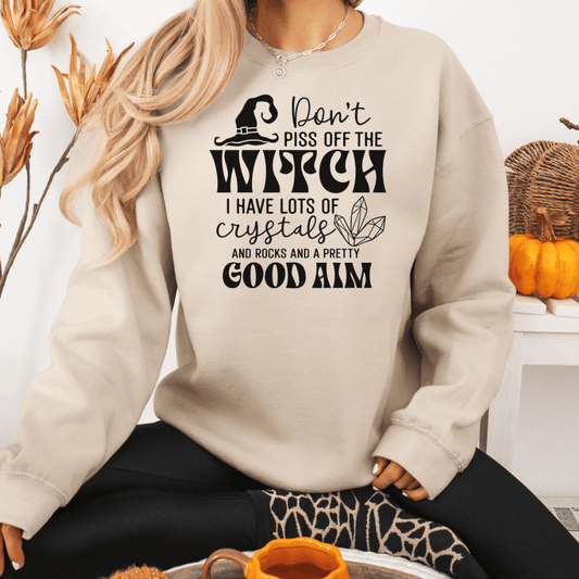 Crystal Lover Witchy Sweatshirt | Mystical Humor Apparel - The Mystical Moon Online Store