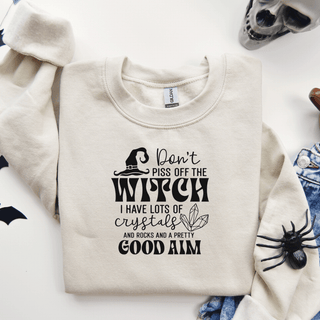 Crystal Lover Witchy Sweatshirt | Mystical Humor Apparel - The Mystical Moon Online Store