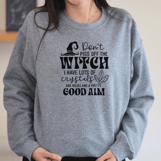 Crystal Lover Witchy Sweatshirt | Mystical Humor Apparel - The Mystical Moon Online Store