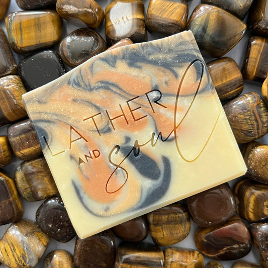 Crystal Soap - Namaste Courageous | Tigers Eye - The Mystical Moon Online Store