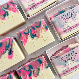 Crystal Soap - Namaste Peaceful | Rose Quartz - The Mystical Moon Online Store