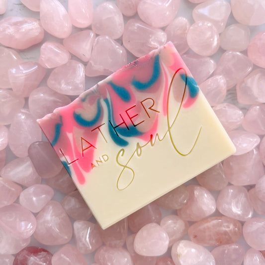 Crystal Soap - Namaste Peaceful | Rose Quartz - The Mystical Moon Online Store