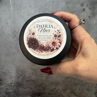 Dahlia Noir – Garnet Crystal Candle - The Mystical Moon Online Store