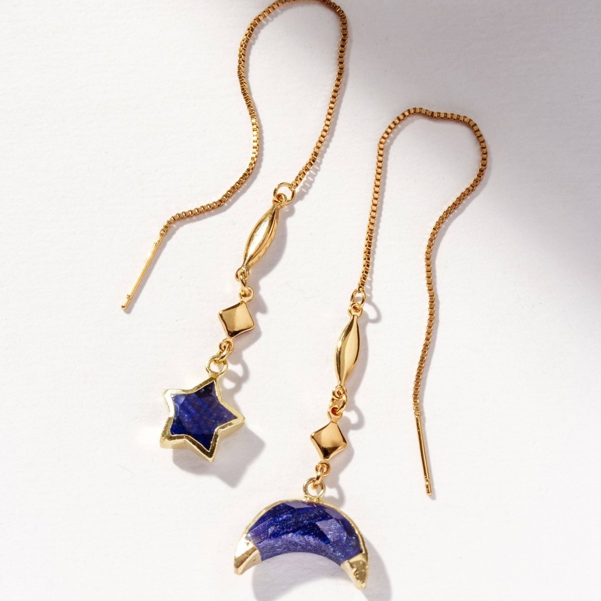 Dolce Cosmo Threader Earring - Sapphire - The Mystical Moon Online Store