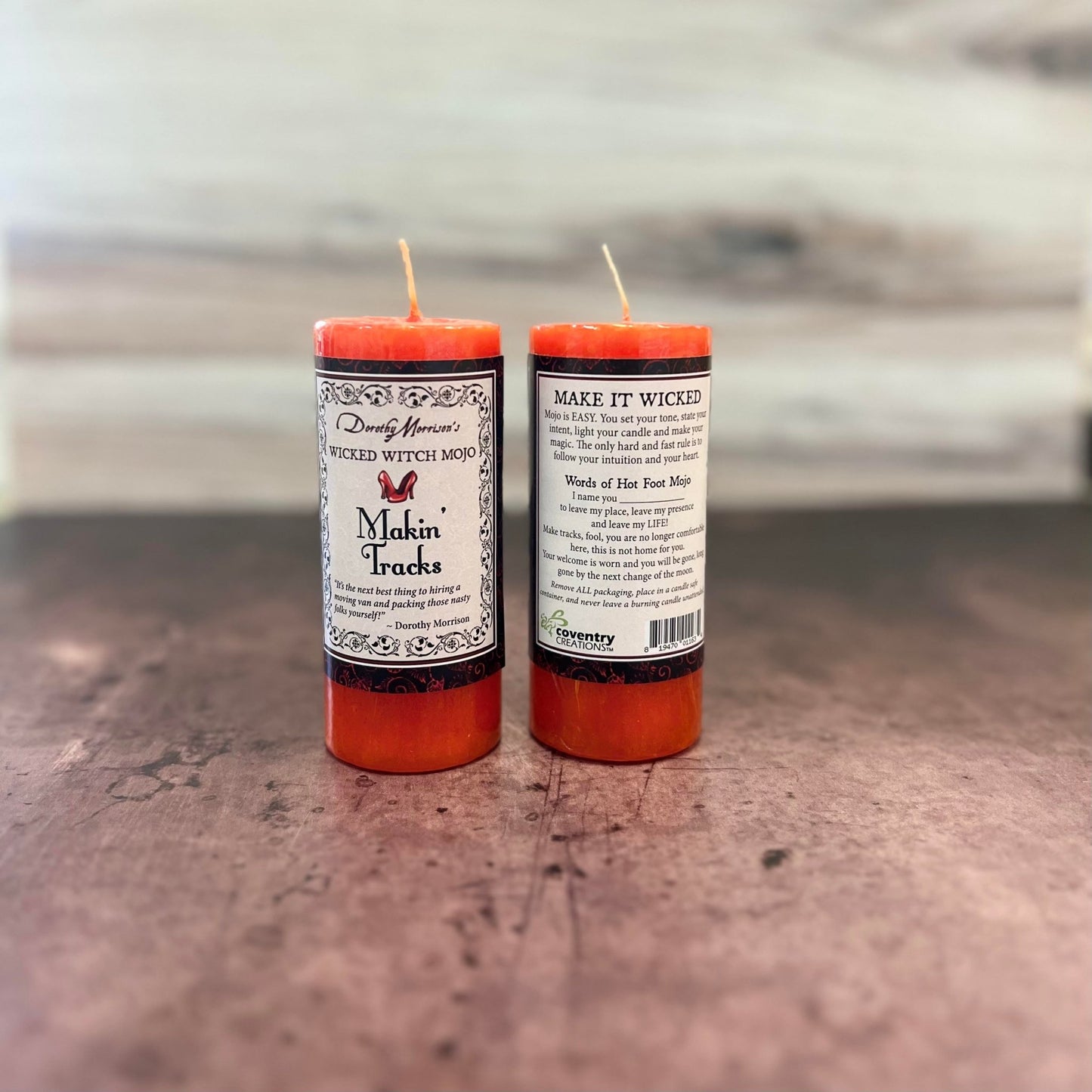 Dorothy Morrison's Wicked Witch Mojo Makin' Tracks Candle - The Mystical Moon Online Store