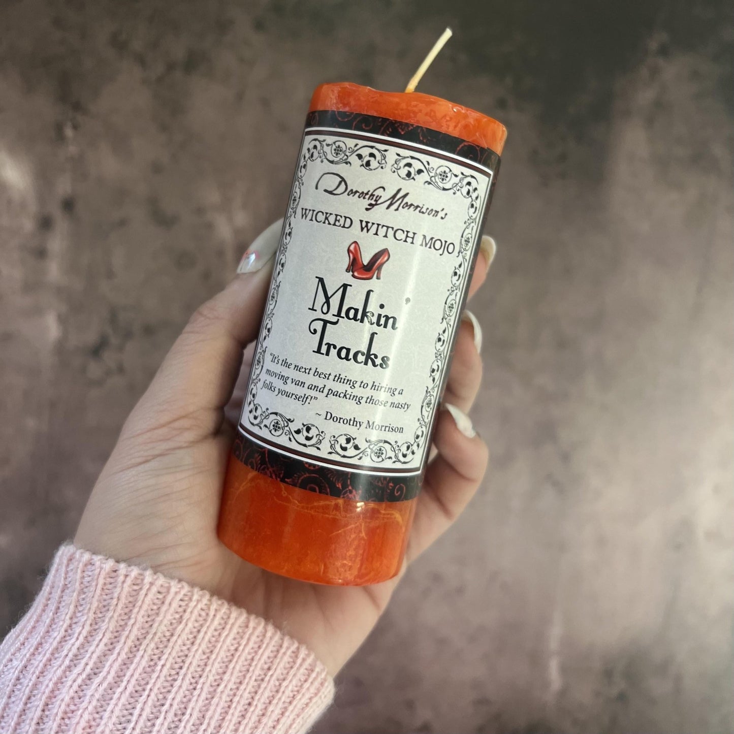 Dorothy Morrison's Wicked Witch Mojo Makin' Tracks Candle - The Mystical Moon Online Store