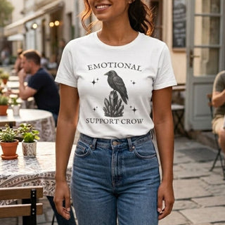 Emotional Support Crow Tee Graphic T-Shirt - The Mystical Moon