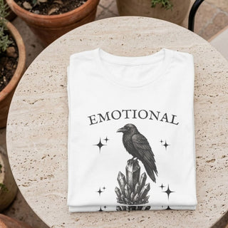 Emotional Support Crow Tee Graphic T-Shirt - The Mystical Moon