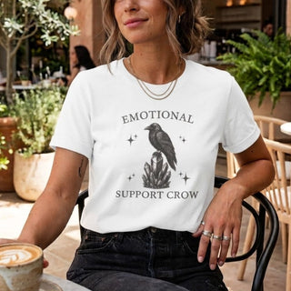 Emotional Support Crow Tee Graphic T-Shirt - The Mystical Moon
