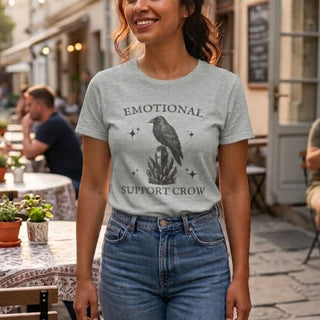 Emotional Support Crow Tee Graphic T-Shirt - The Mystical Moon