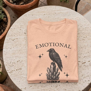Emotional Support Crow Tee Graphic T-Shirt - The Mystical Moon
