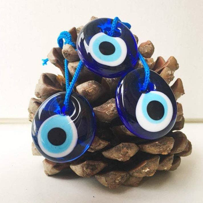 Evil Eye Bead, Blue Glass Evil Eye Charm - The Mystical Moon Online Store