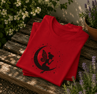 Fairy on Crescent Moon T-Shirt - The Mystical Moon