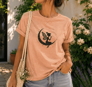 Fairy on Crescent Moon T-Shirt - The Mystical Moon