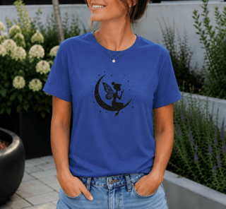 Fairy on Crescent Moon T-Shirt - The Mystical Moon