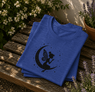 Fairy on Crescent Moon T-Shirt - The Mystical Moon