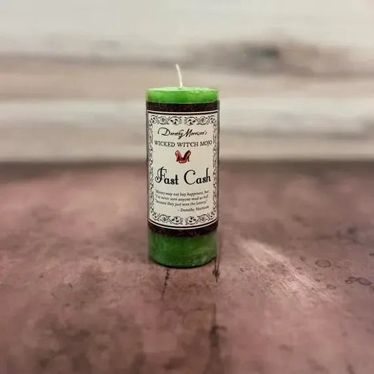Fast Cash Candle by Dorothy Morrison - The Mystical Moon Online Store
