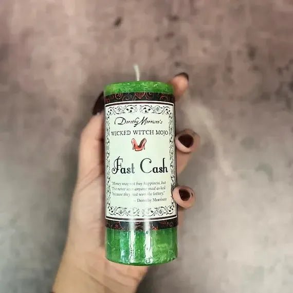Fast Cash Candle by Dorothy Morrison - The Mystical Moon Online Store