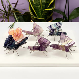 Fluorite Butterfly Crystal with Stand — Natural Healing Stone - The Mystical Moon Online Store