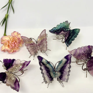 Fluorite Butterfly Crystal with Stand — Natural Healing Stone - The Mystical Moon Online Store