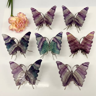 Fluorite Butterfly Crystal with Stand — Natural Healing Stone - The Mystical Moon Online Store