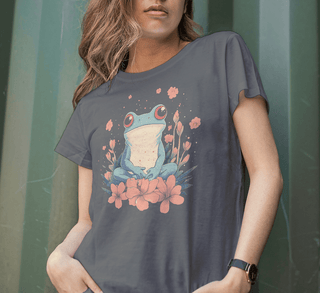 Frog in Flowers T-Shirt - The Mystical Moon Online Store