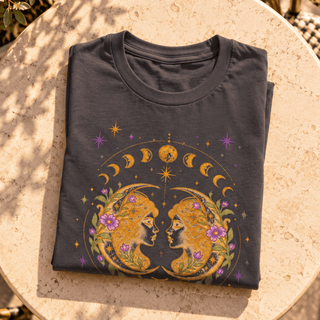 Gemini Twice the Magic Zodiac Tee - The Mystical Moon