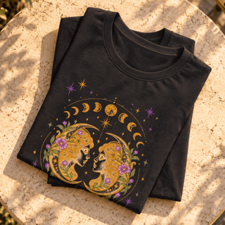 Gemini Twice the Magic Zodiac Tee - The Mystical Moon