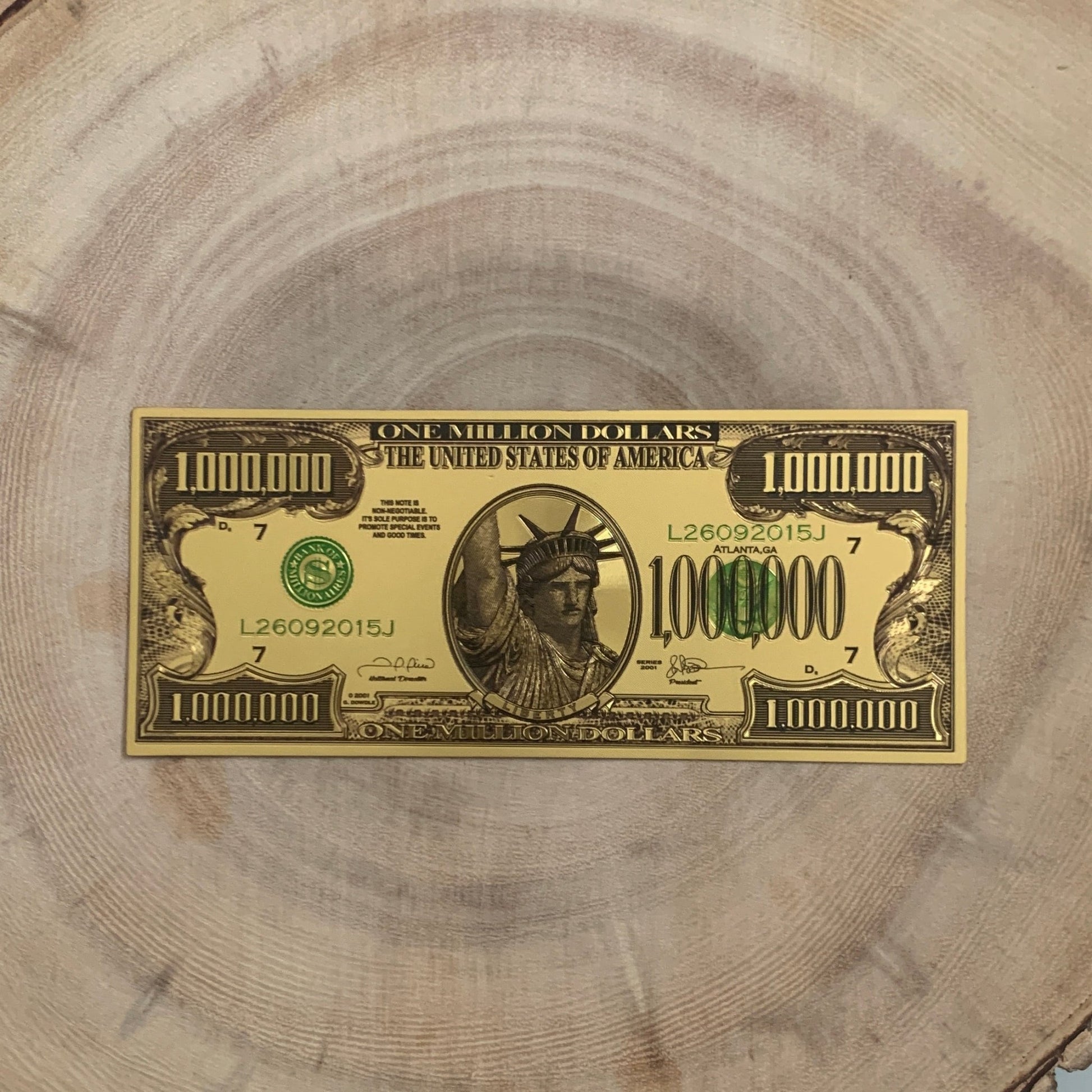 Gold Foil One Million Dollar Feng Shui For Money Spells - The Mystical Moon Online Store