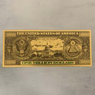 Gold Foil One Million Dollar Feng Shui For Money Spells - The Mystical Moon Online Store