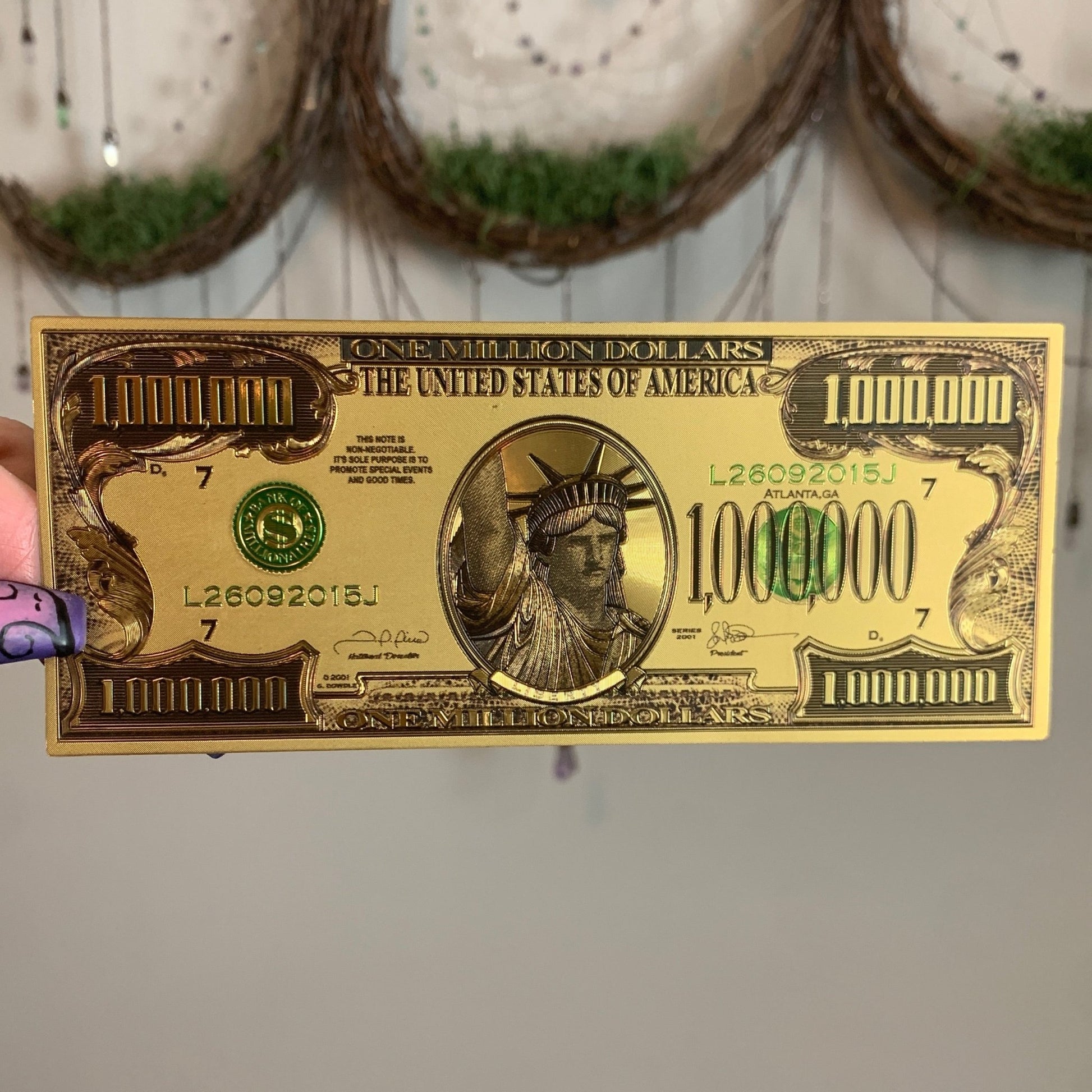 Gold Foil One Million Dollar Feng Shui For Money Spells - The Mystical Moon Online Store